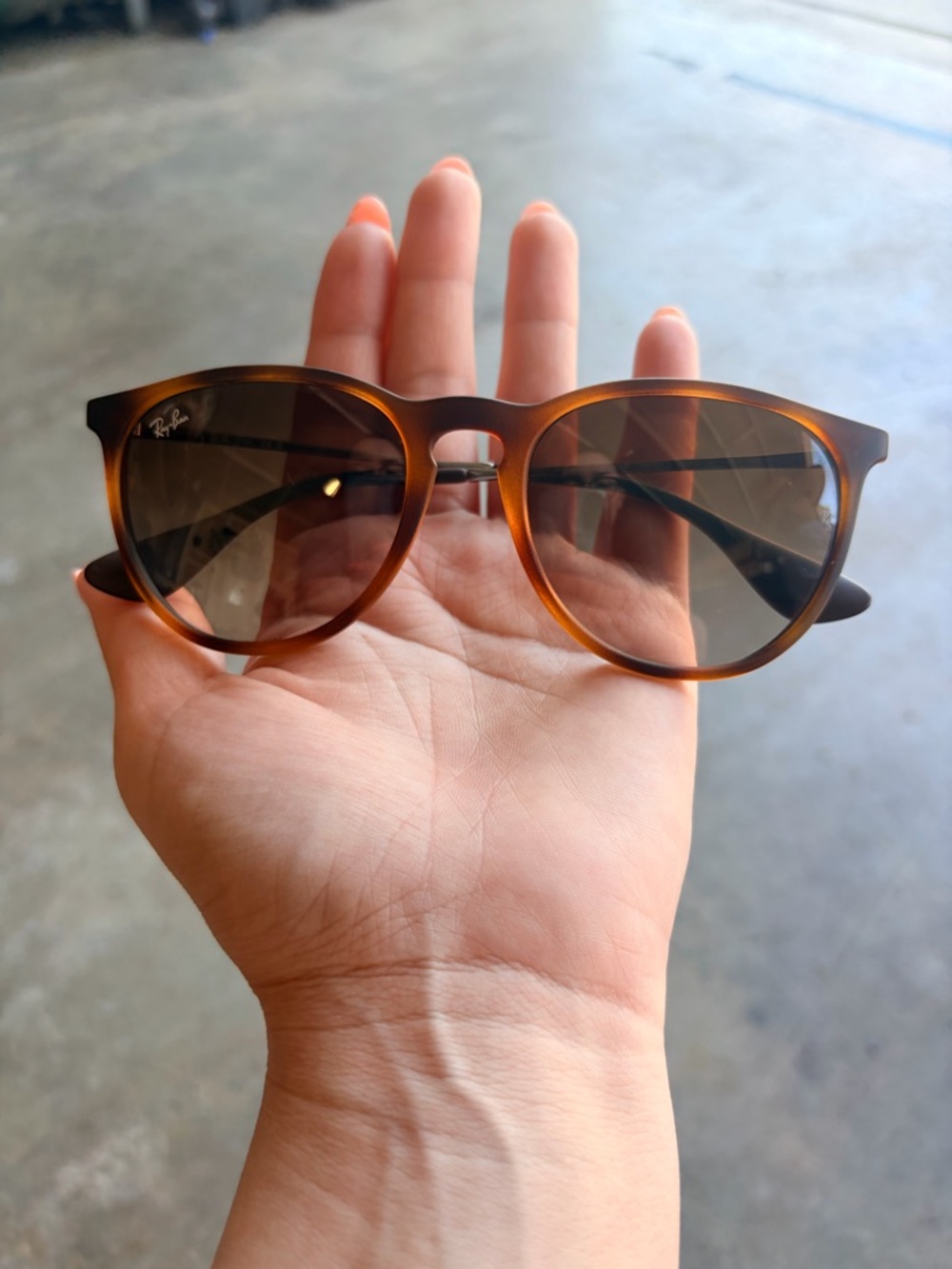 Ray-Ban Erika Tortoiseshell Brown Frame Sunglasses with Brown Lenses